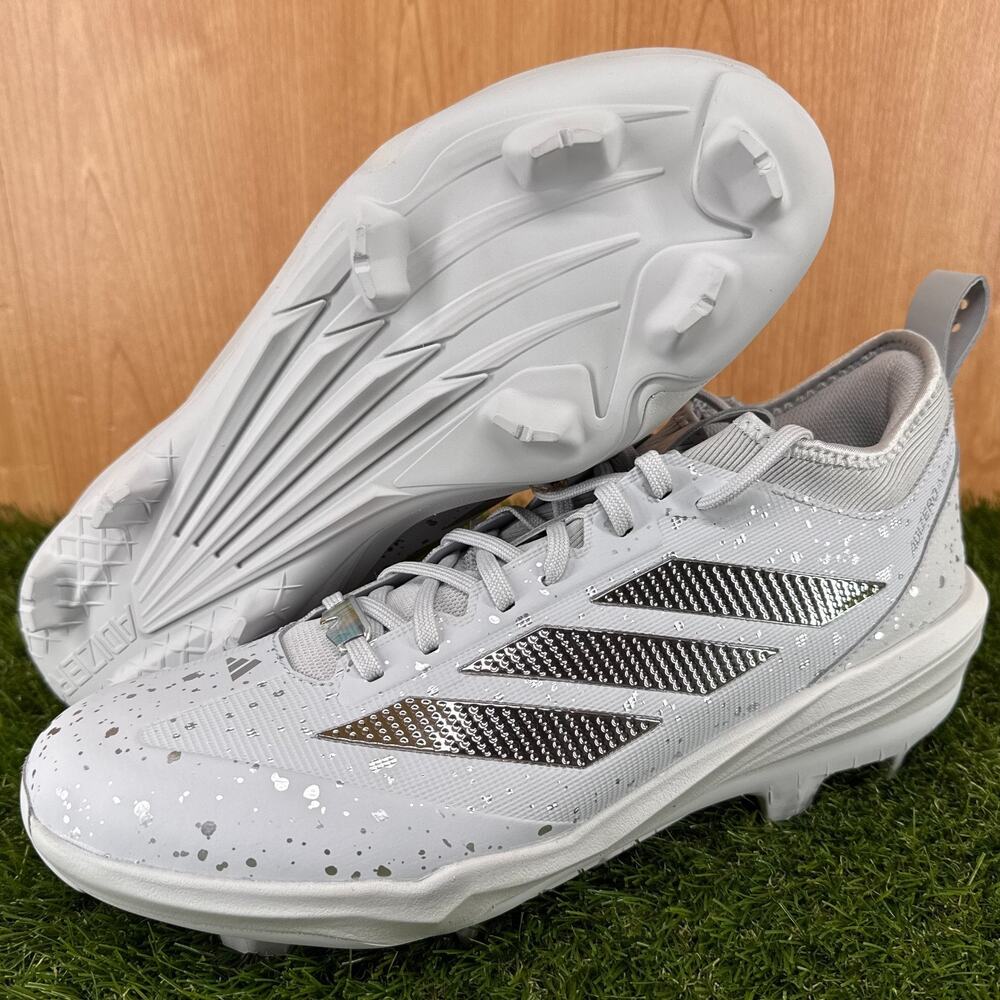 adidas Adizero Impact TPU BSB 2.0 Shades Grey Baseball Cleats JQ2084 Men's Sz 13